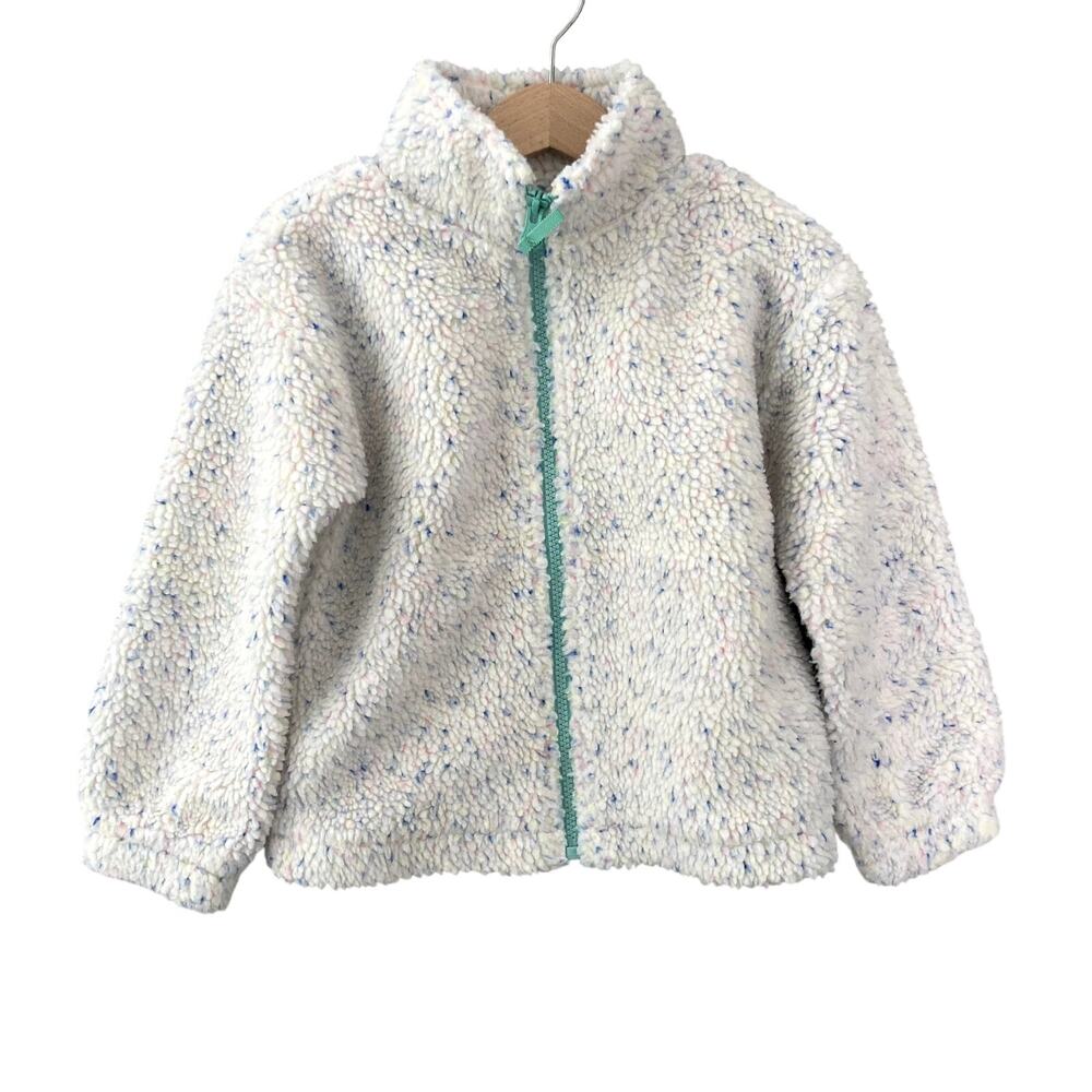 Crewcuts Girls' Confetti Sherpa Full-Zip Jacket XS 4/5
